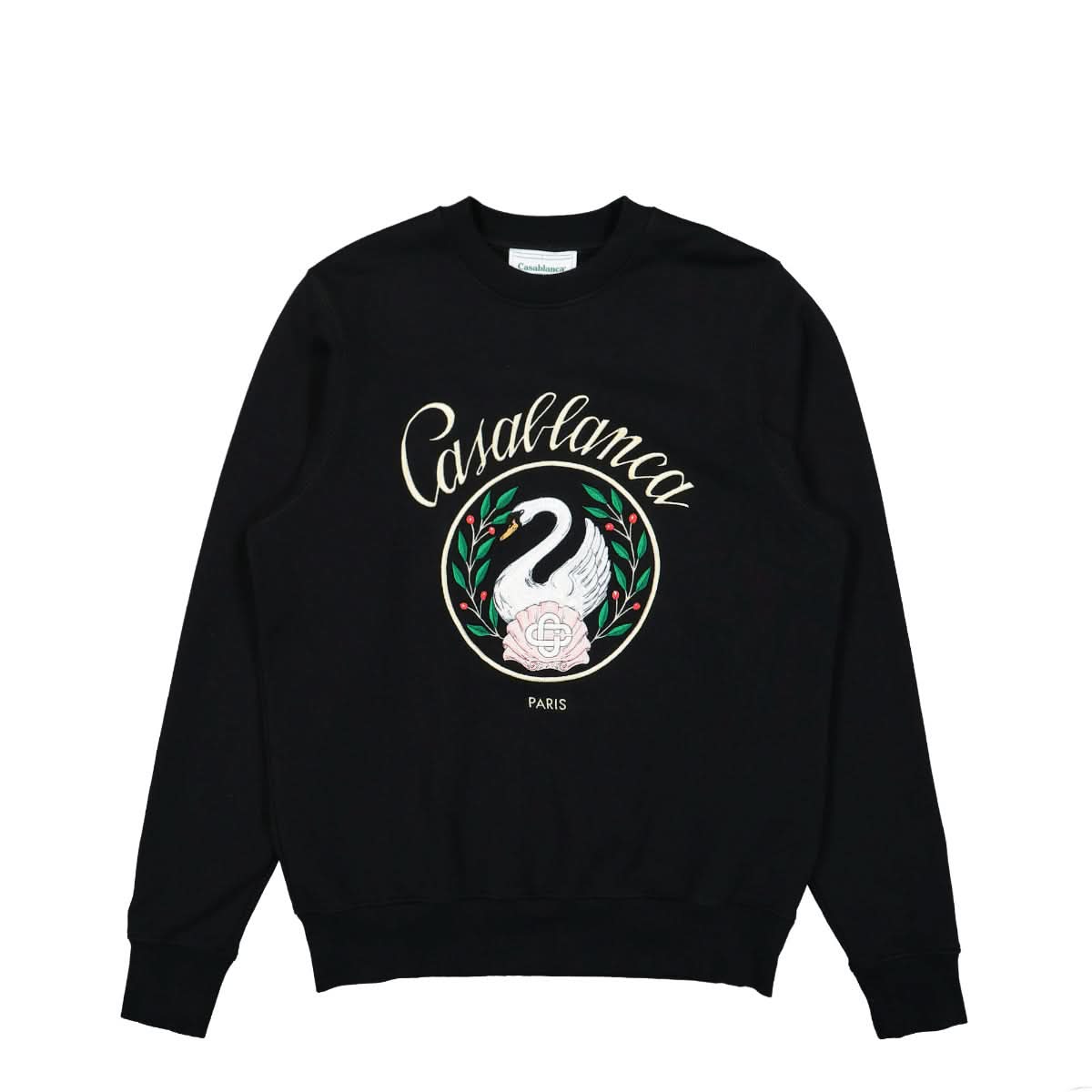Casablanca Emblem de Cygne Embroidered Sweatshirt Black Detail view 1 | Gate