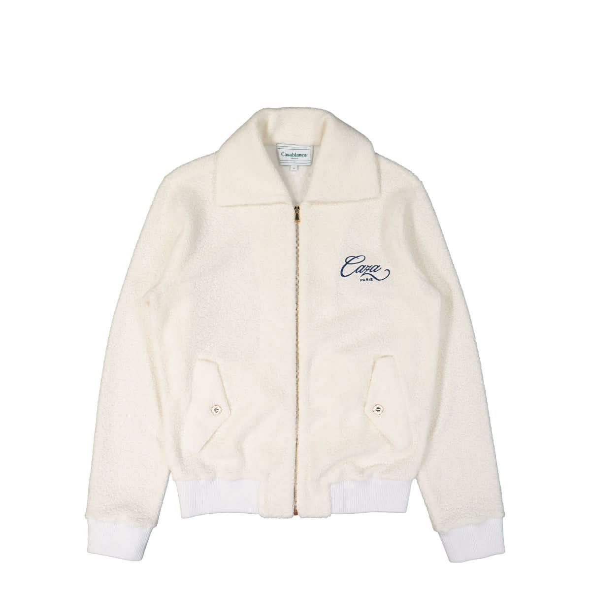 Casablanca Caza Terry Track Jacket White Detail view 1 | Gate