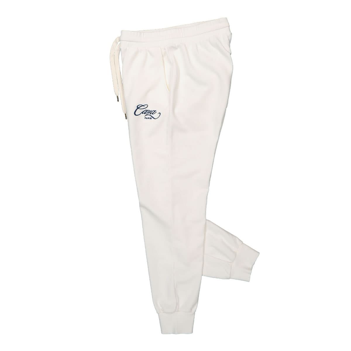 Casablanca Caza Embroidered Sweatpant White Detail view 3 | Gate