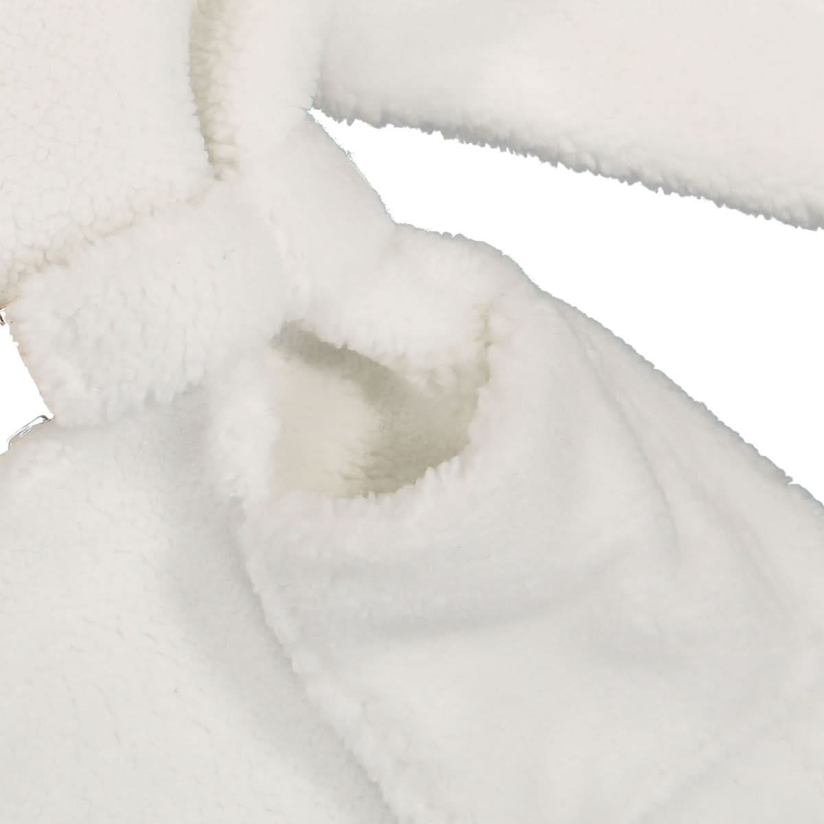 Casablanca Recycled Polyester Shearling Robe White Detail view 5 | Gate