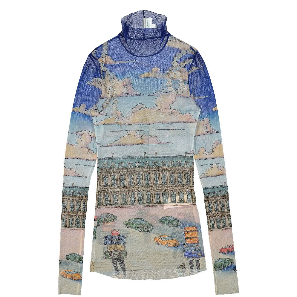 Casablanca Place Casa Printed Mesh Top Multicolor Detail view 1 | Gate