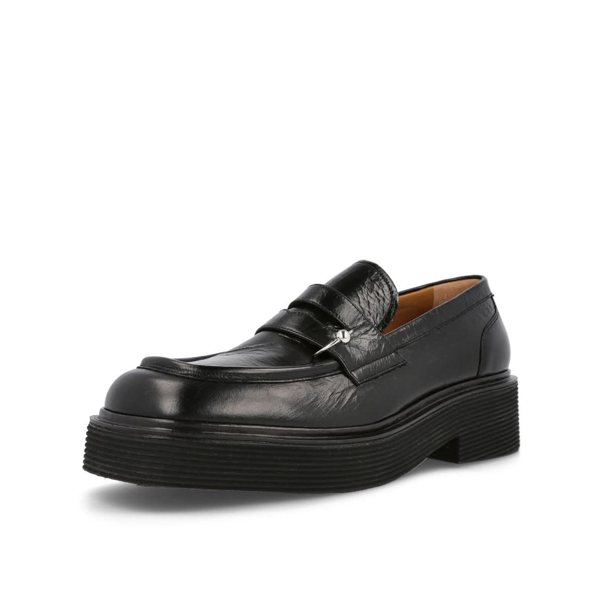 Marni Moccasin Shoe Black Loafers Detail view 4 | Gate