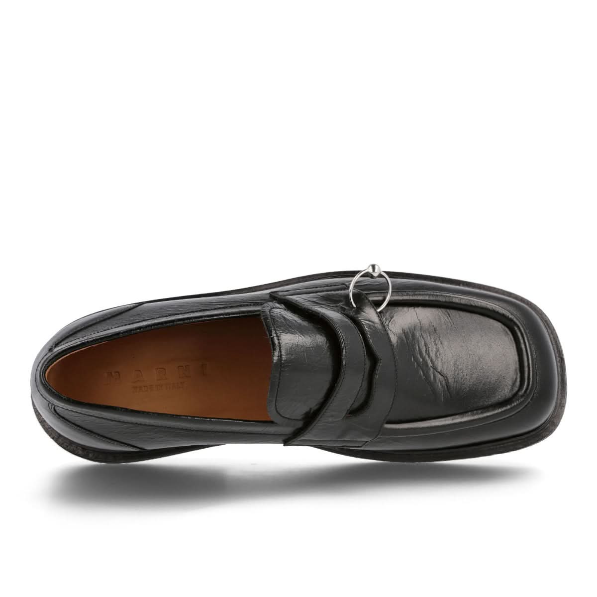 Marni Moccasin Shoe Black Loafers Detail view 5 | Gate