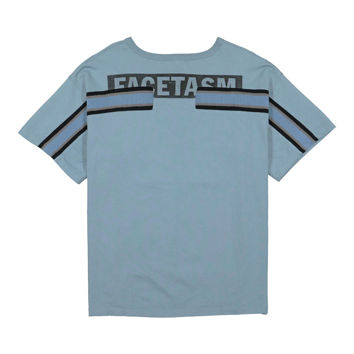 Facetasm Logo Rib Big Tee Blue Detail view 2 | Gate