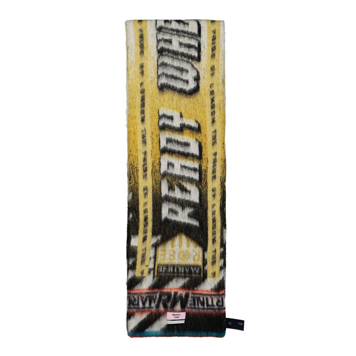 Martine Rose Ready When You Are Brushed Scarf Multicolor Detail view 3 | Gate