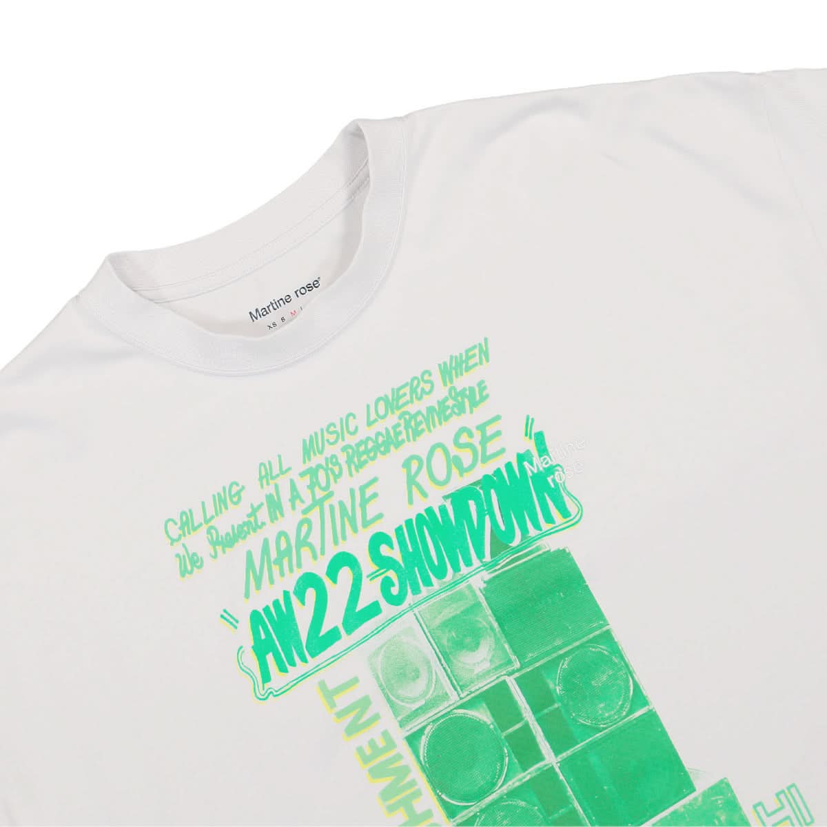 Martine Rose Oversized T-Shirt Grey Detail view 3 | Gate