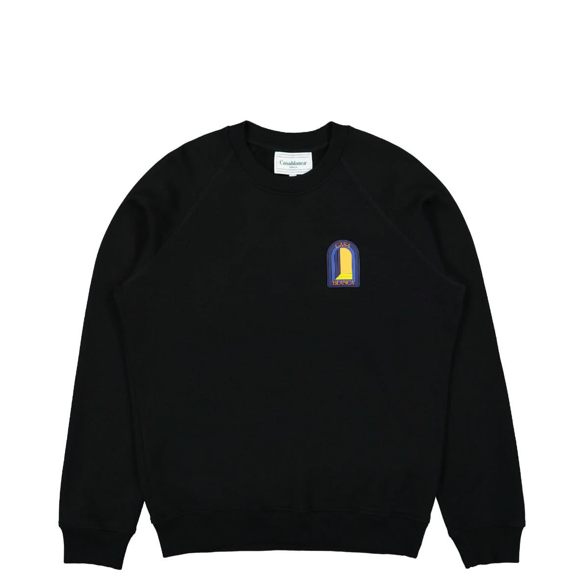 Casablanca L'Arche De Nuit Patch Raglan Sweatshirt Black Detail view 1 | Gate
