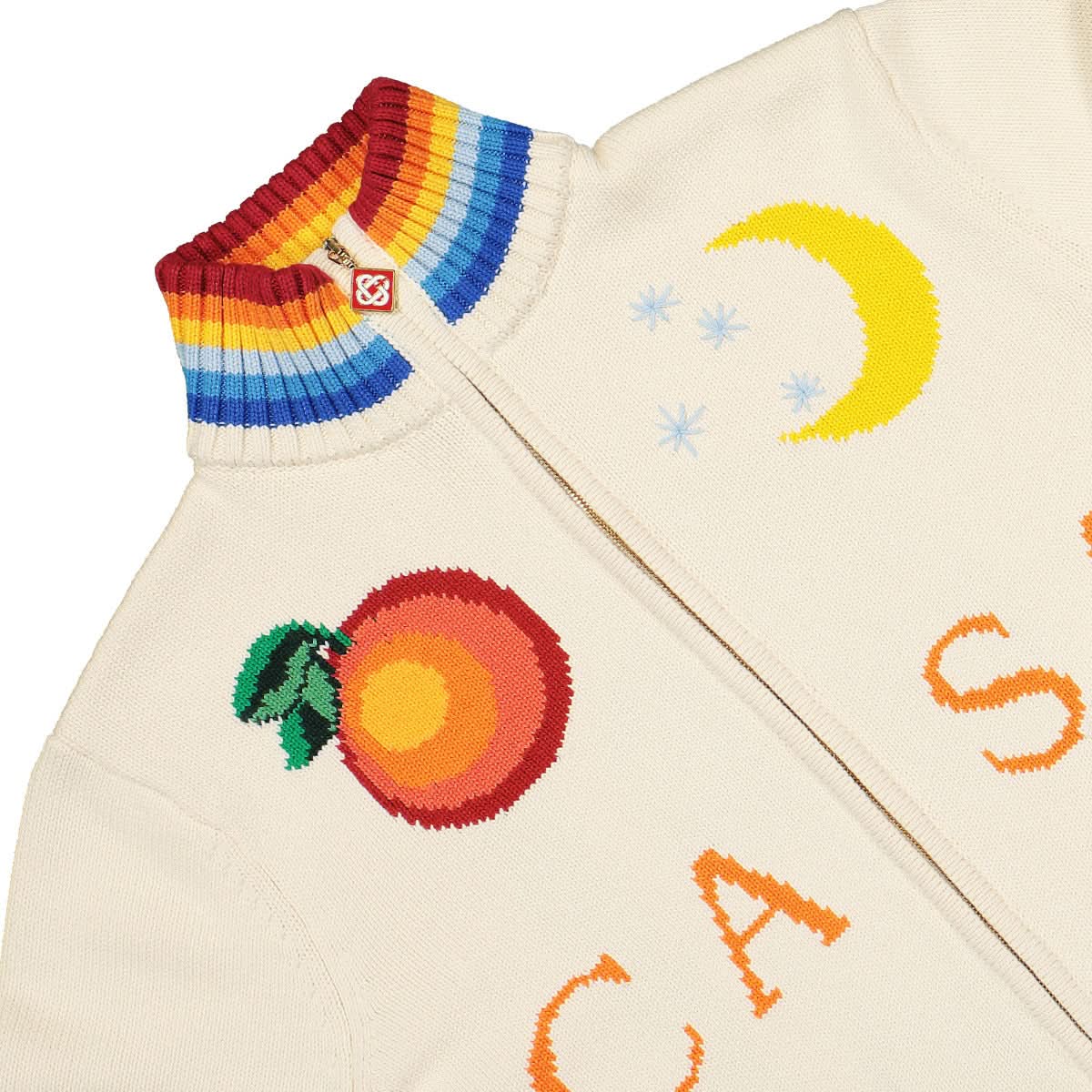 Casablanca Casa Club Jacket Beige,White Detail view 3 | Gate