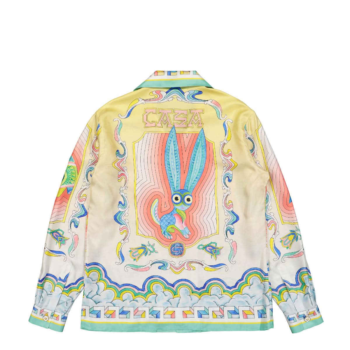 Casablanca Cuban Collar Long Sleeve Shirt Multicolor Detail view 2 | Gate