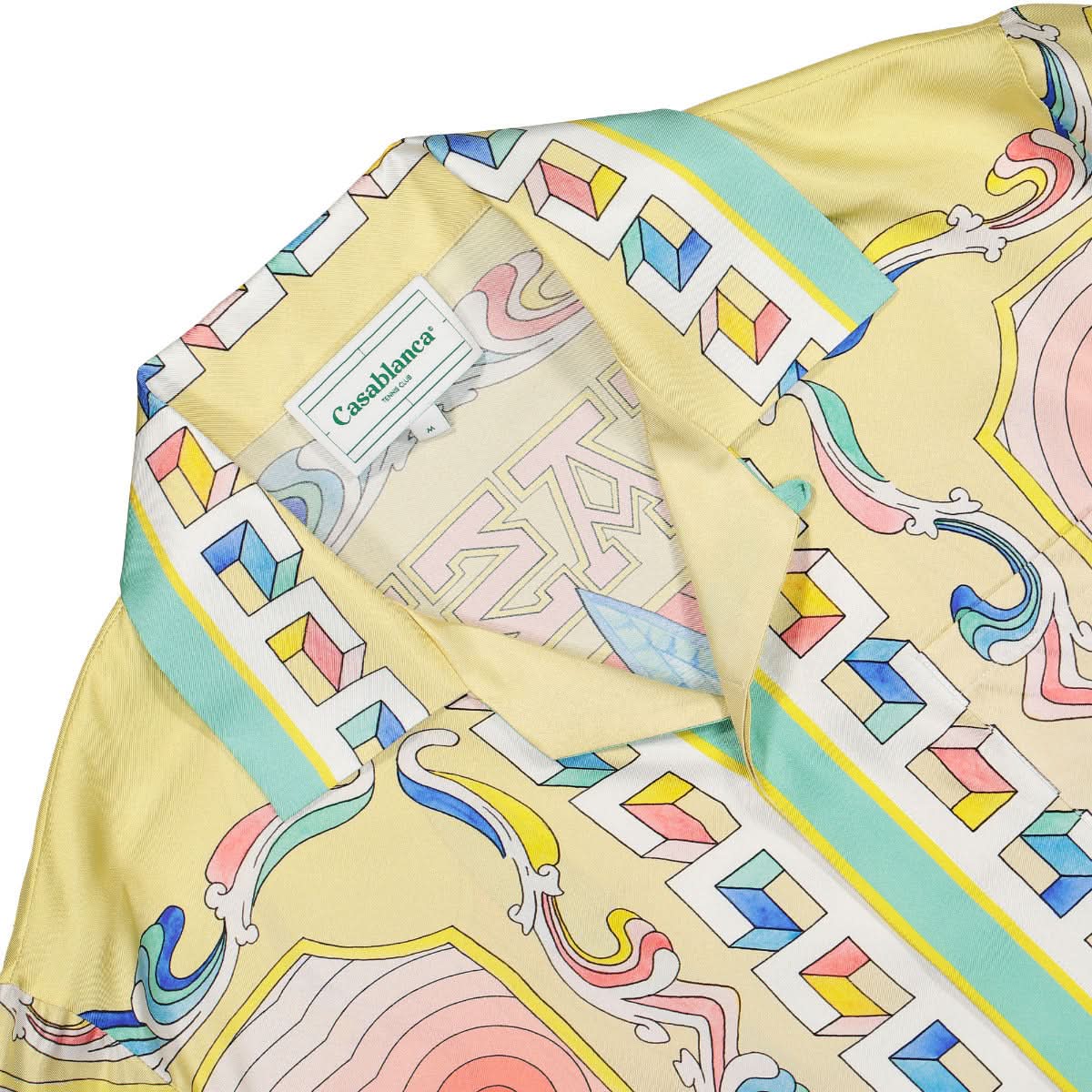 Casablanca Cuban Collar Long Sleeve Shirt Multicolor Detail view 3 | Gate