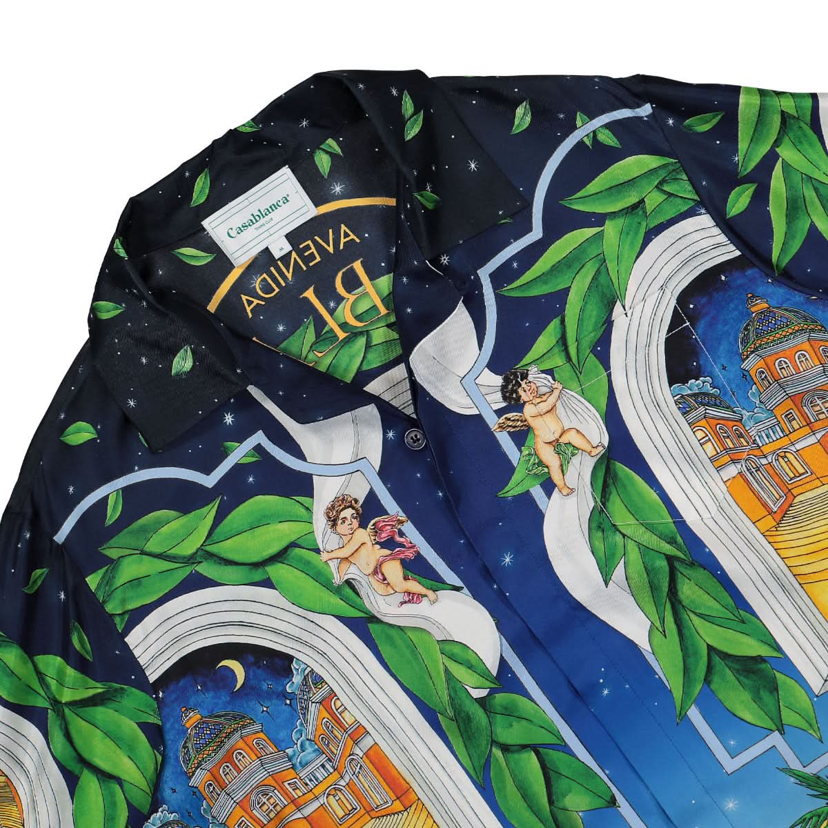 Casablanca Cuban Collar Long Sleeve Shirt Multicolor Detail view 3 | Gate