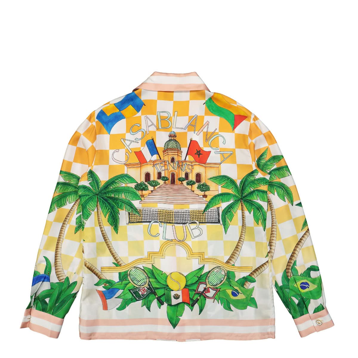 Casablanca Cuban Collar Long Sleeve Shirt Multicolor Detail view 2 | Gate