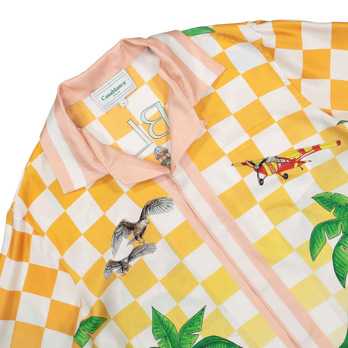 Casablanca Cuban Collar Long Sleeve Shirt Multicolor Detail view 3 | Gate
