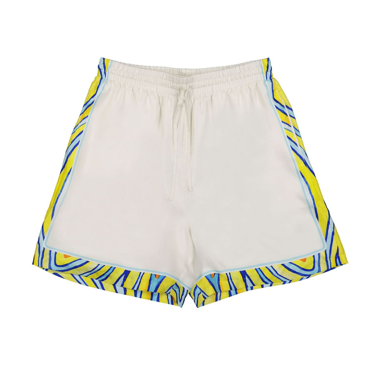 Casablanca Silk Shorts With Drawstrings Beige,Multicolor Detail view 1 | Gate