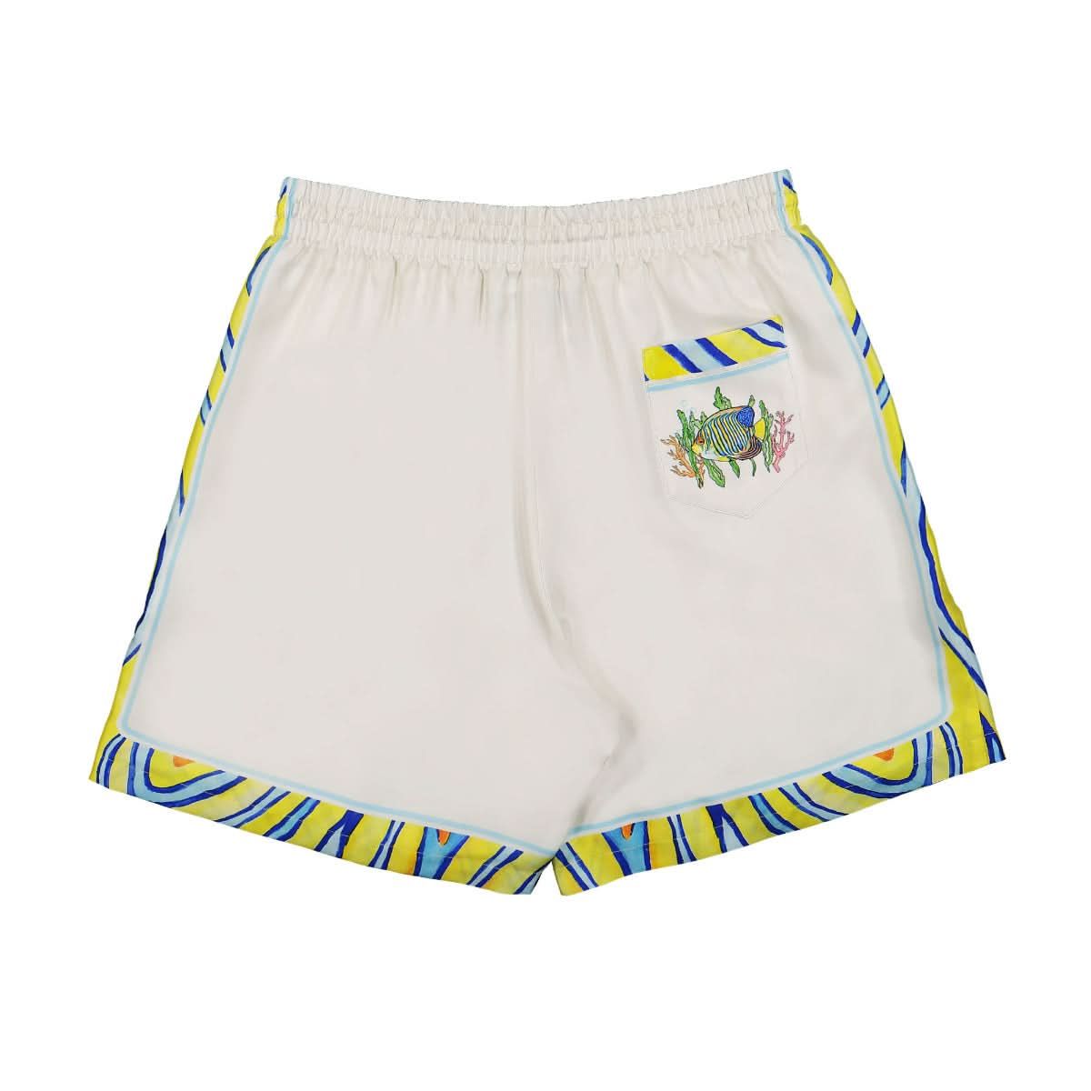 Casablanca Silk Shorts With Drawstrings Beige,Multicolor Detail view 1 | Gate