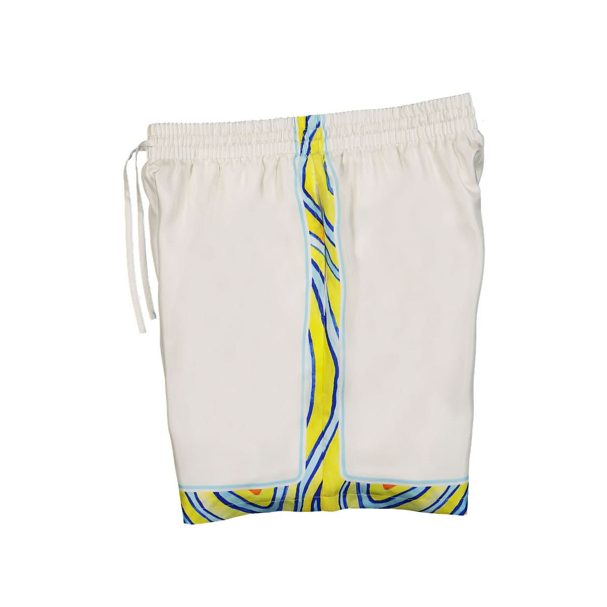 Casablanca Silk Shorts With Drawstrings Beige,Multicolor Detail view 3 | Gate