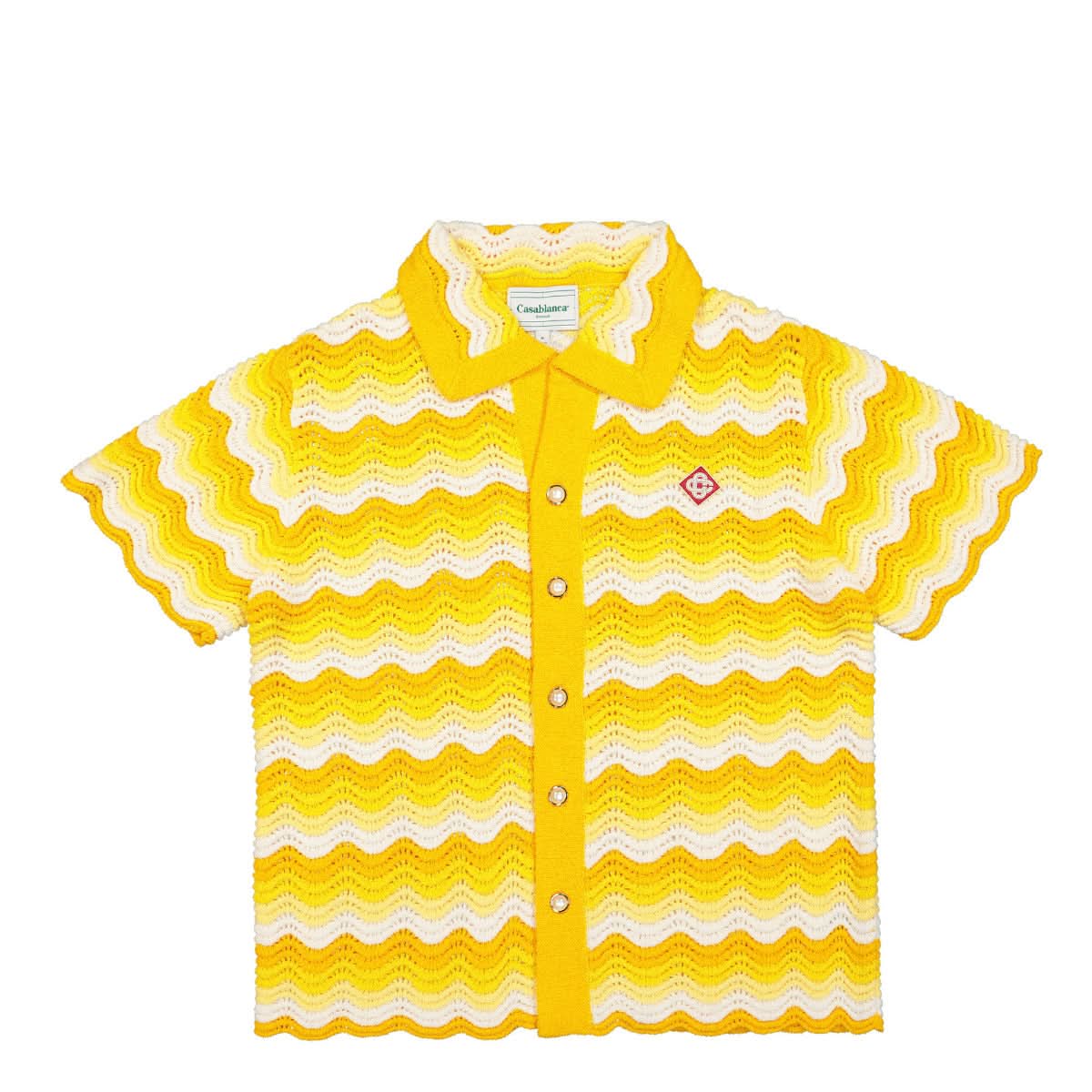 Casablanca Wavy Gradient Shirt Yellow Detail view 1 | Gate