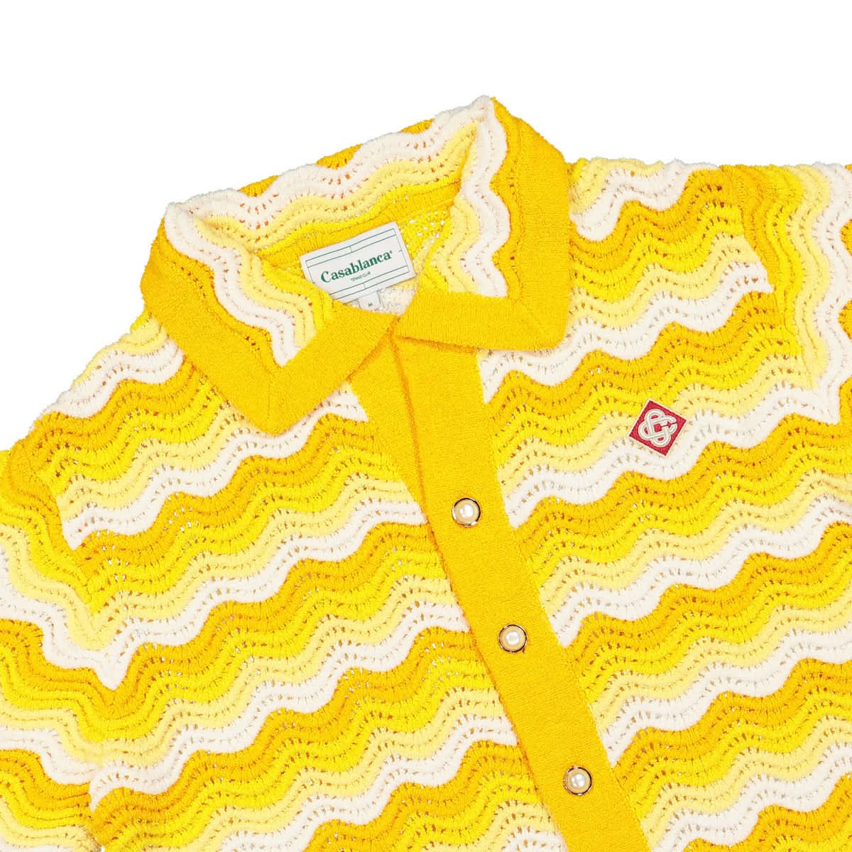 Casablanca Wavy Gradient Shirt Yellow Detail view 3 | Gate