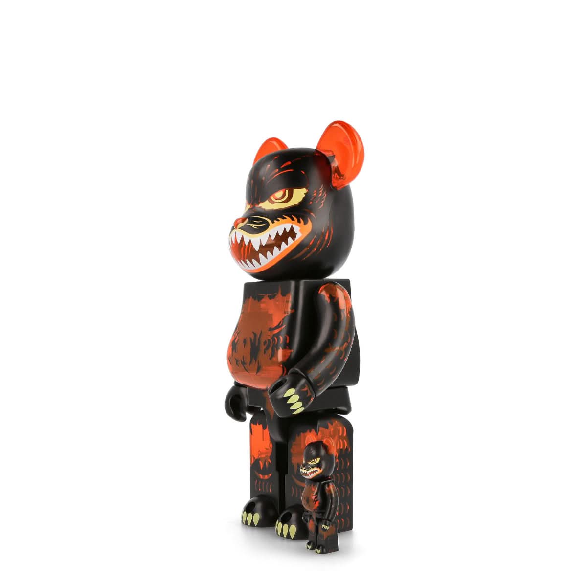 Medicom Be@rbrick Godzilla Meltdown: Clear Orange Version 400% + 100% Multicolor Detail view 2 | Gate