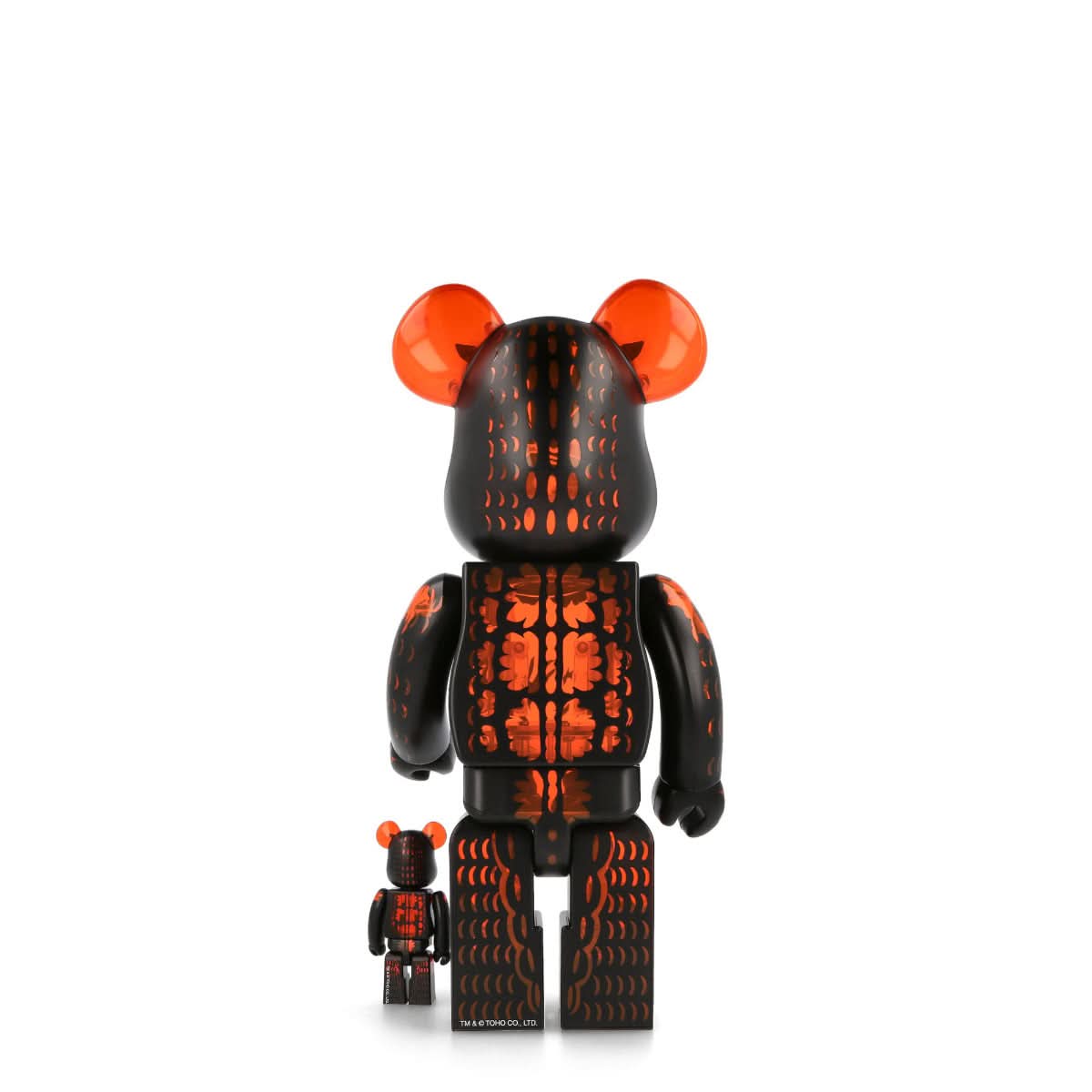Medicom Be@rbrick Godzilla Meltdown: Clear Orange Version 400% + 100% Multicolor Detail view 4 | Gate