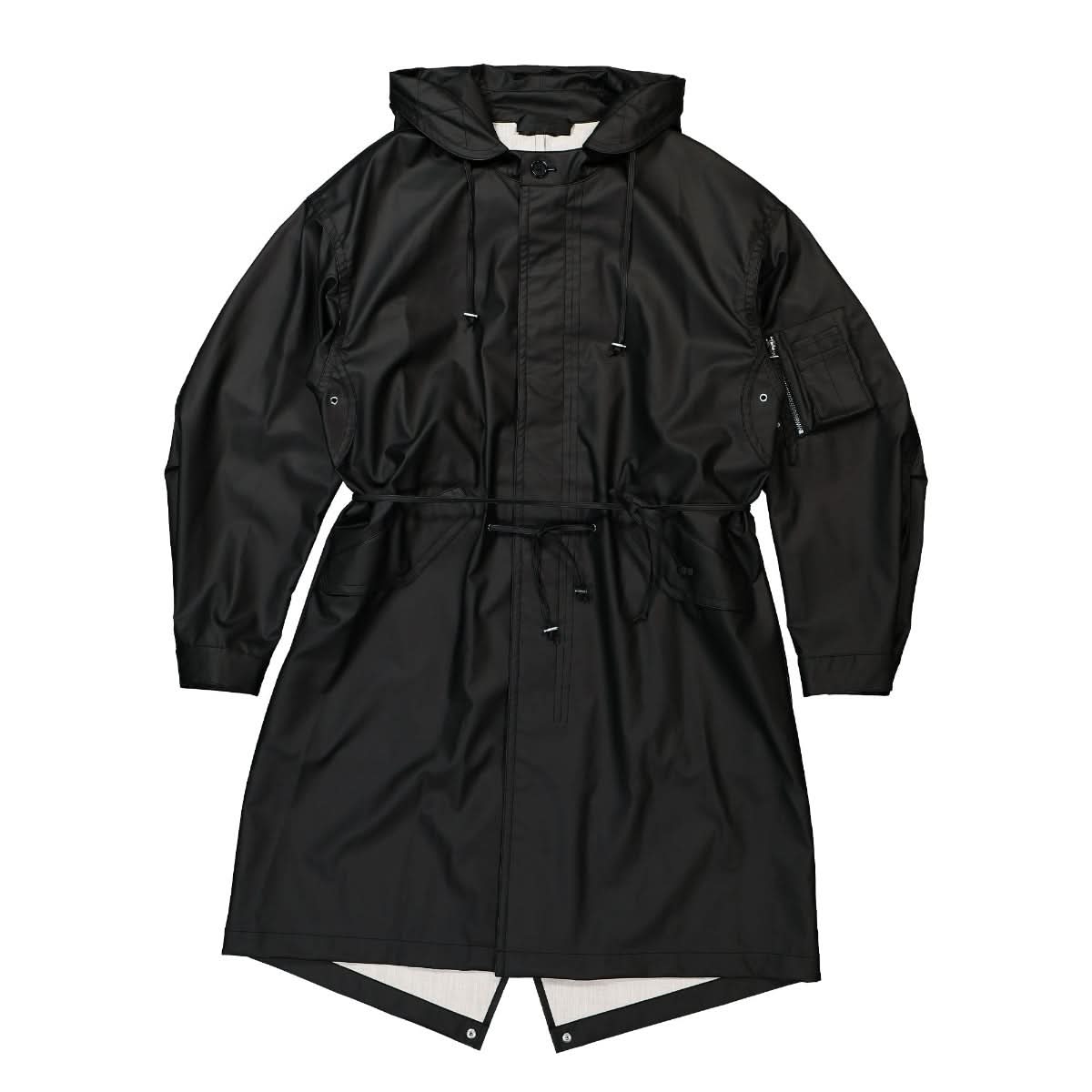 Helmut Lang Rubber Logo Parka Black Detail view 1 | Gate