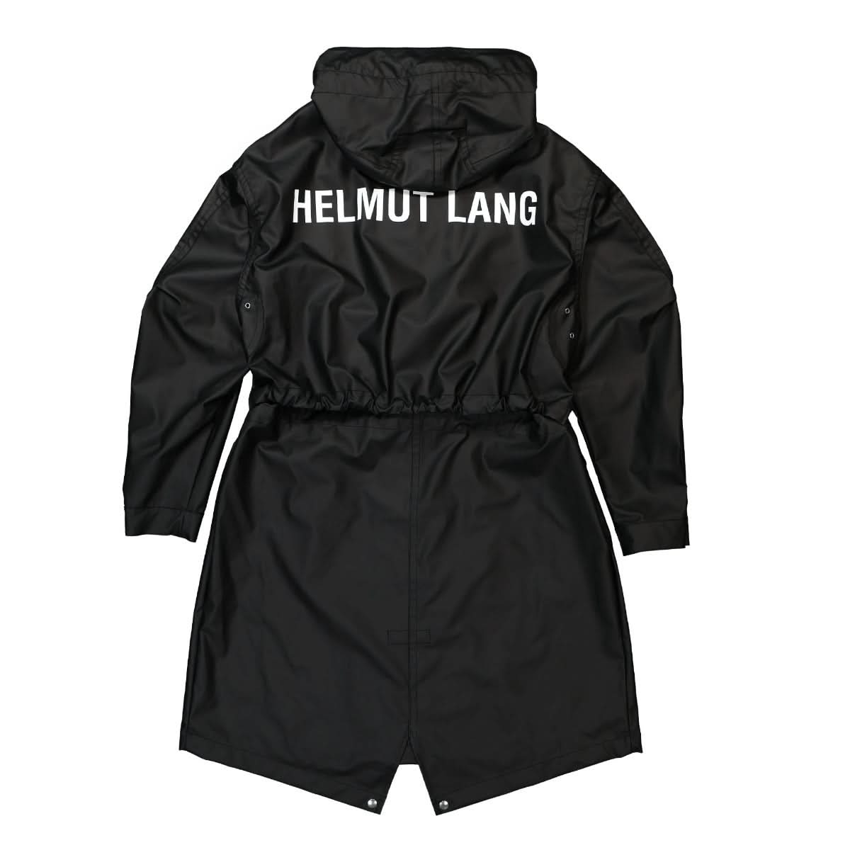 Helmut Lang Rubber Logo Parka Black Detail view 2 | Gate