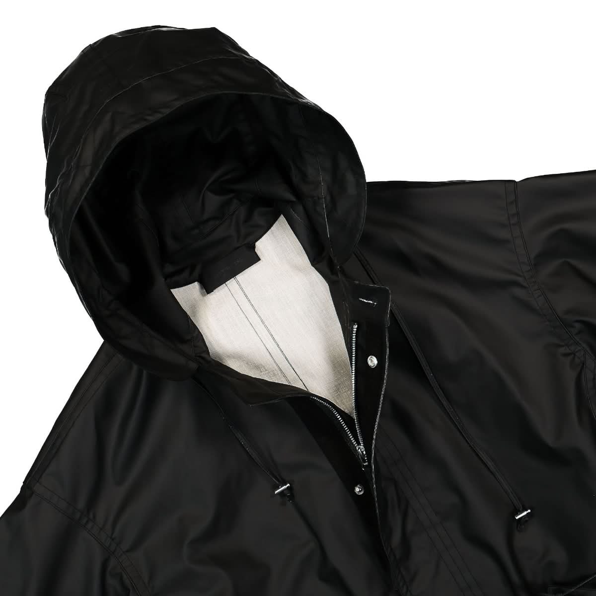 Helmut Lang Rubber Logo Parka Black Detail view 3 | Gate
