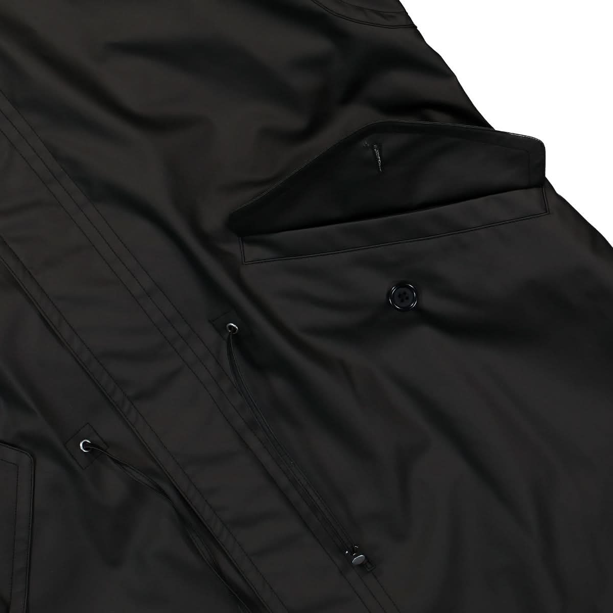 Helmut Lang Rubber Logo Parka Black Detail view 4 | Gate