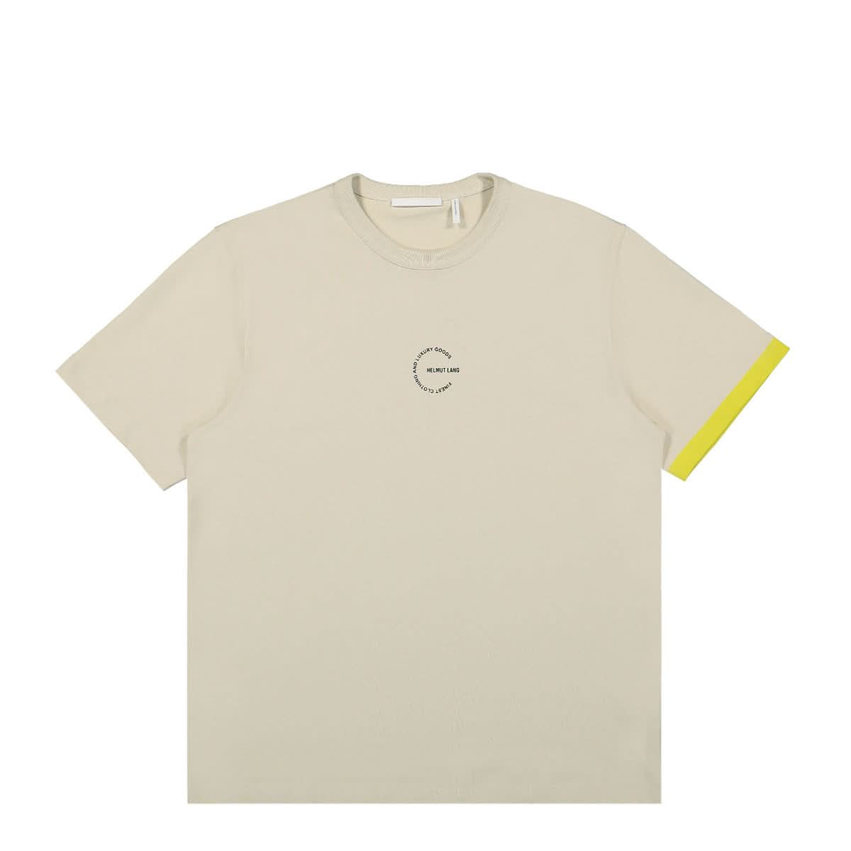 Helmut Lang Blocked Logo Tee Beige Detail view 1 | Gate