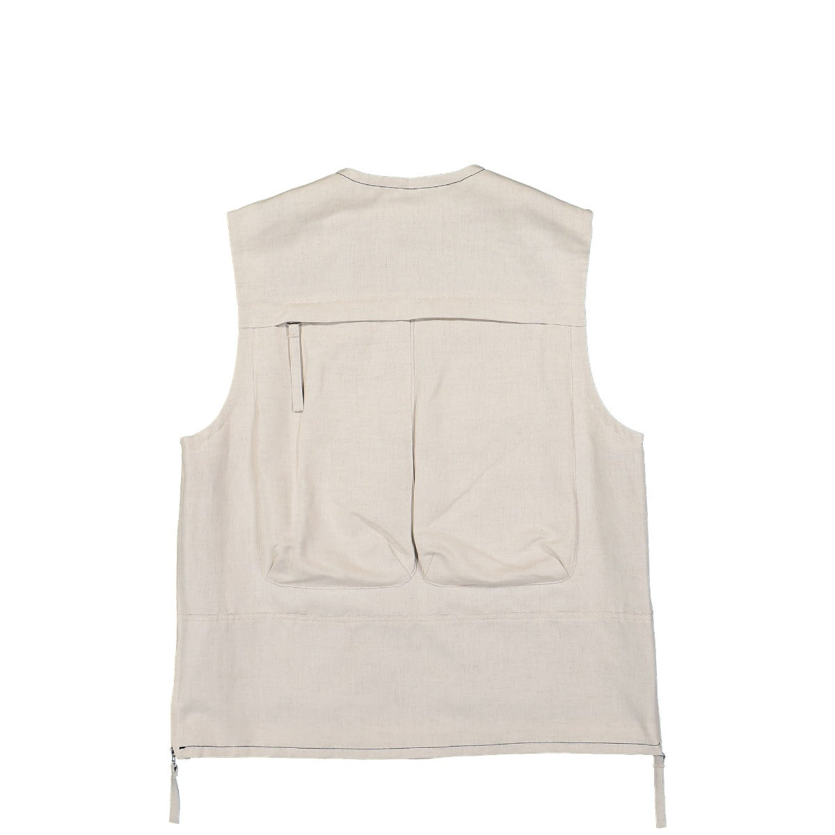 Helmut Lang Cotton-Linen Cargo Vest Beige Detail view 1 | Gate