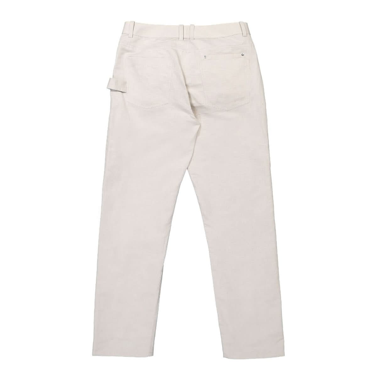 Helmut Lang Cotton-Linen Carpenter Pant Beige Detail view 3 | Gate