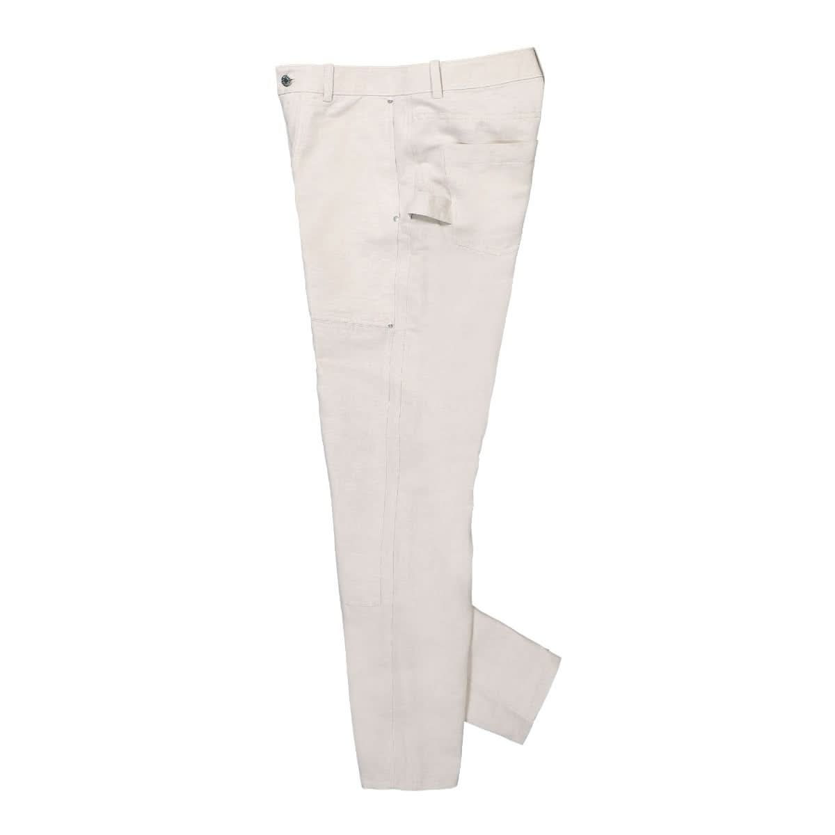 Helmut Lang Cotton-Linen Carpenter Pant Beige Detail view 4 | Gate