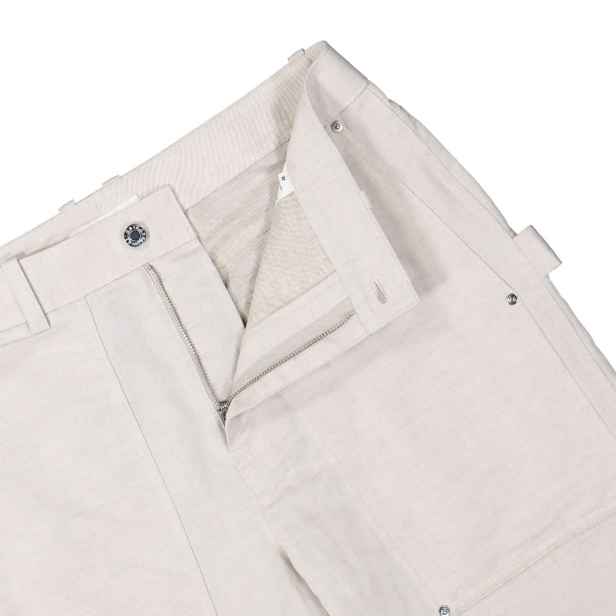 Helmut Lang Cotton-Linen Carpenter Pant Beige Detail view 6 | Gate