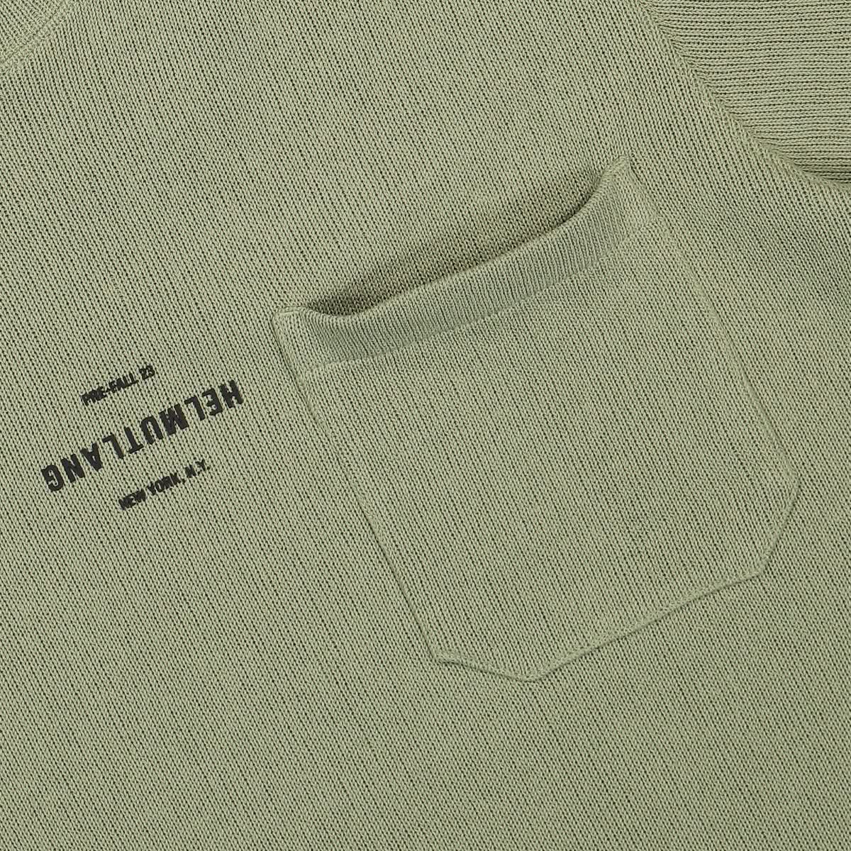 Helmut Lang Knit Jersey Tee Green Detail view 4 | Gate