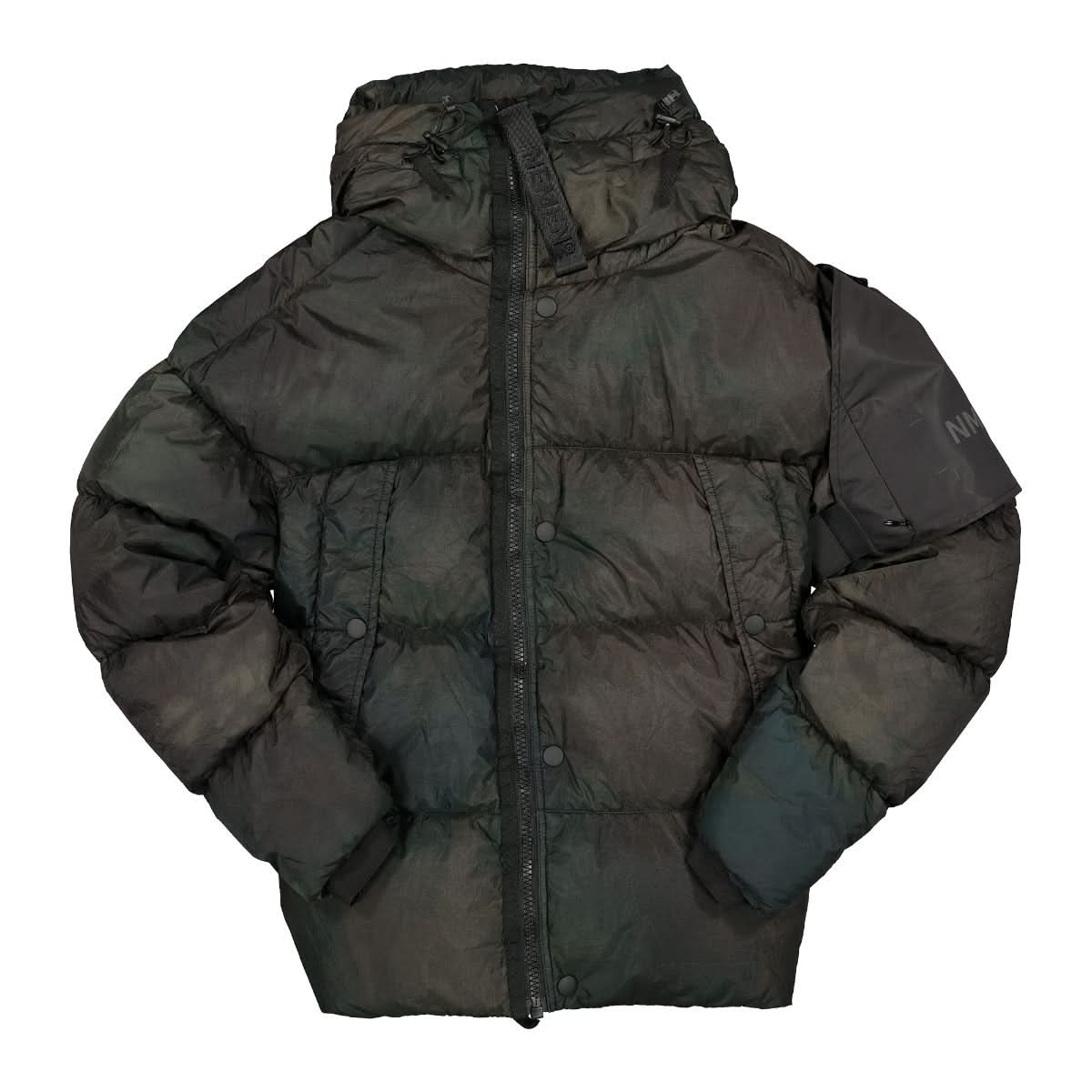 NemeN Tawa Tie Dye Down Jacket Green Detail view 1 | Gate