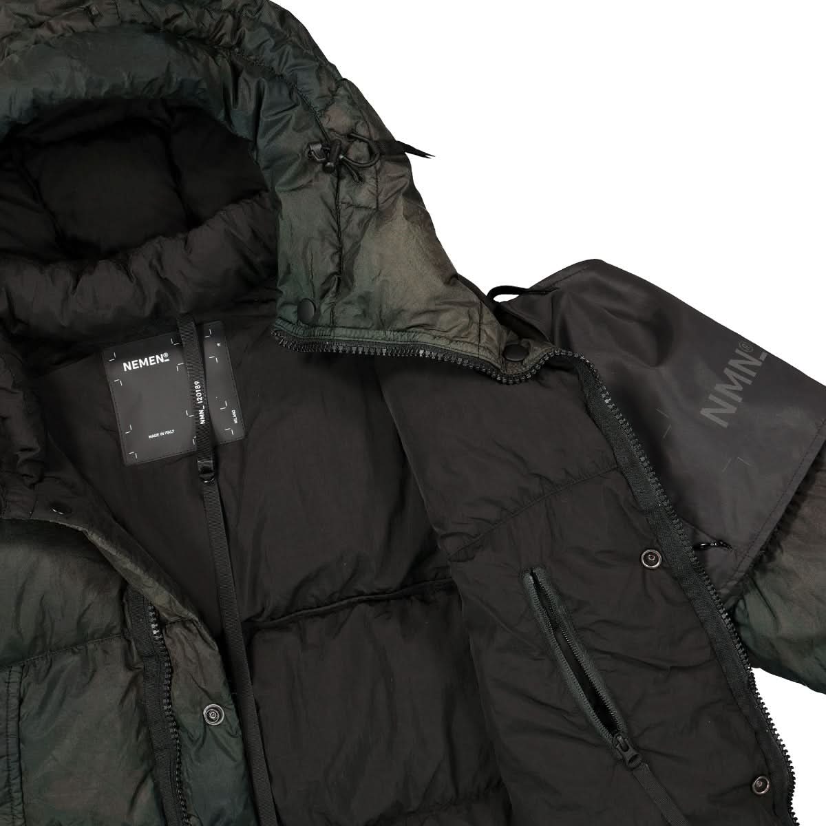 NemeN Tawa Tie Dye Down Jacket Green Detail view 5 | Gate