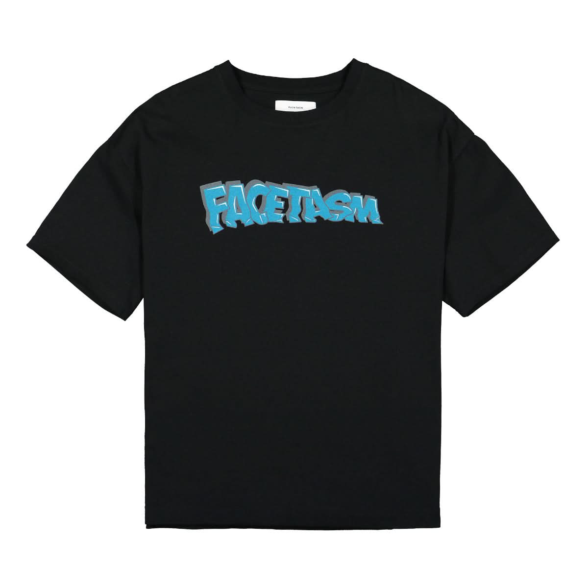 Facetasm Block Letter Tee Black Detail view 1 | Gate