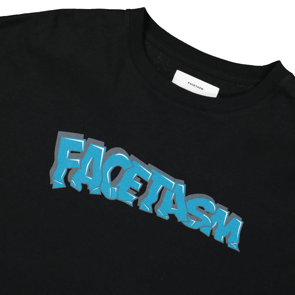 Facetasm Block Letter Tee Black Detail view 3 | Gate