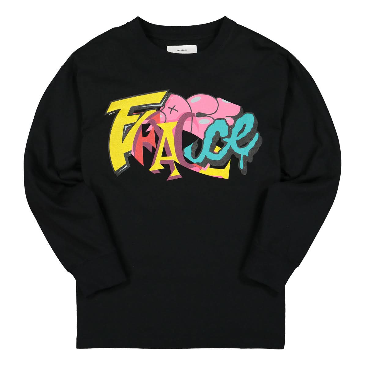 Facetasm Coloured Basic Tee Black Detail view 1 | Gate