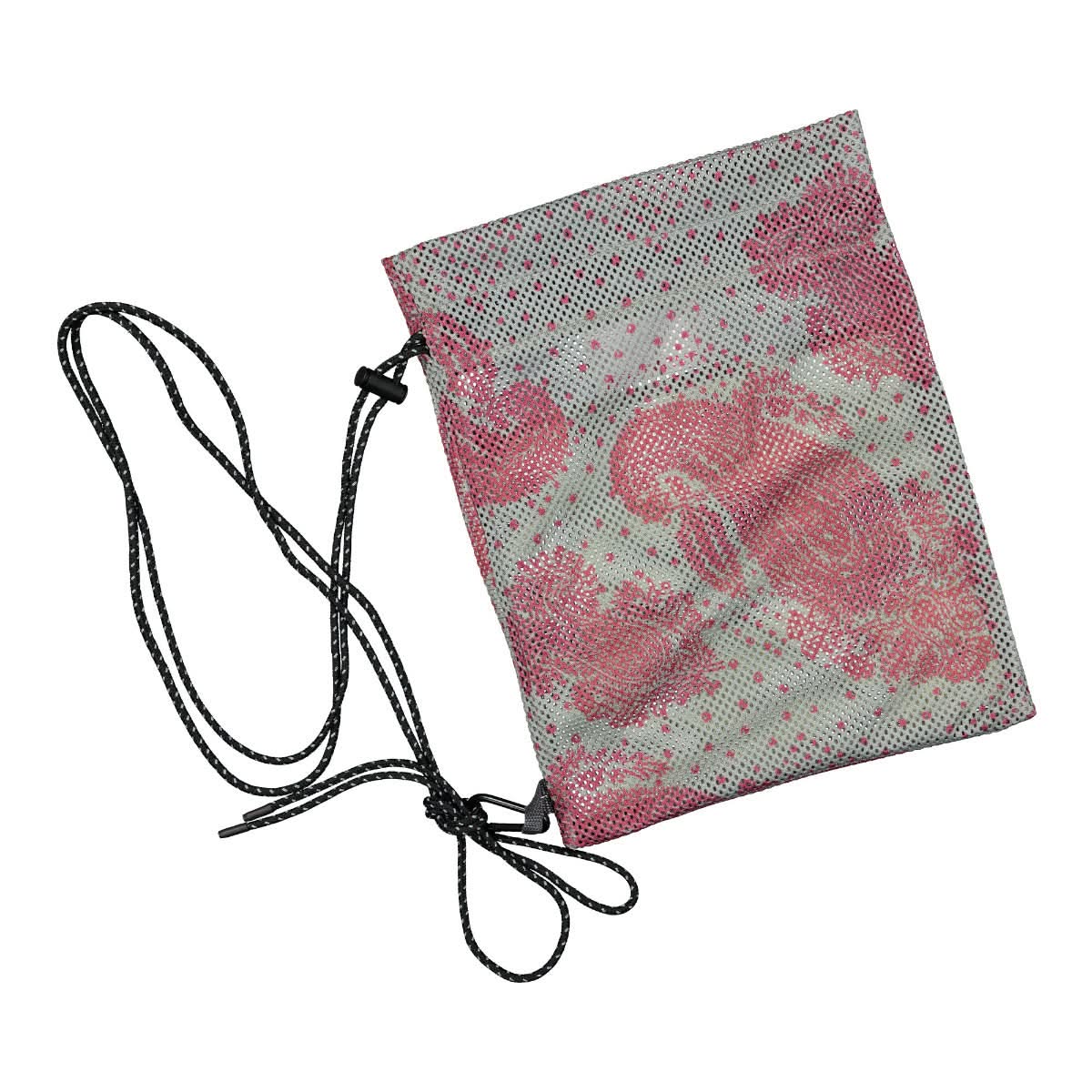 paria /FARZANEH Duck Egg Print Mesh Bag Grey,Pink Detail view 2 | Gate