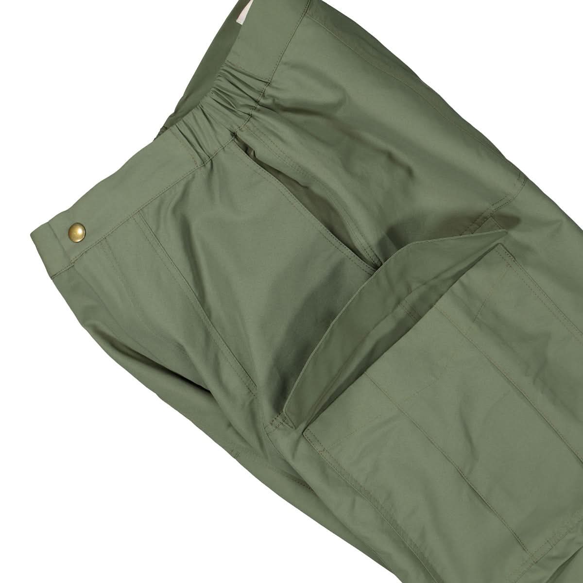 paria /FARZANEH Recycled Panel Trousers Olive Detail view 4 | Gate