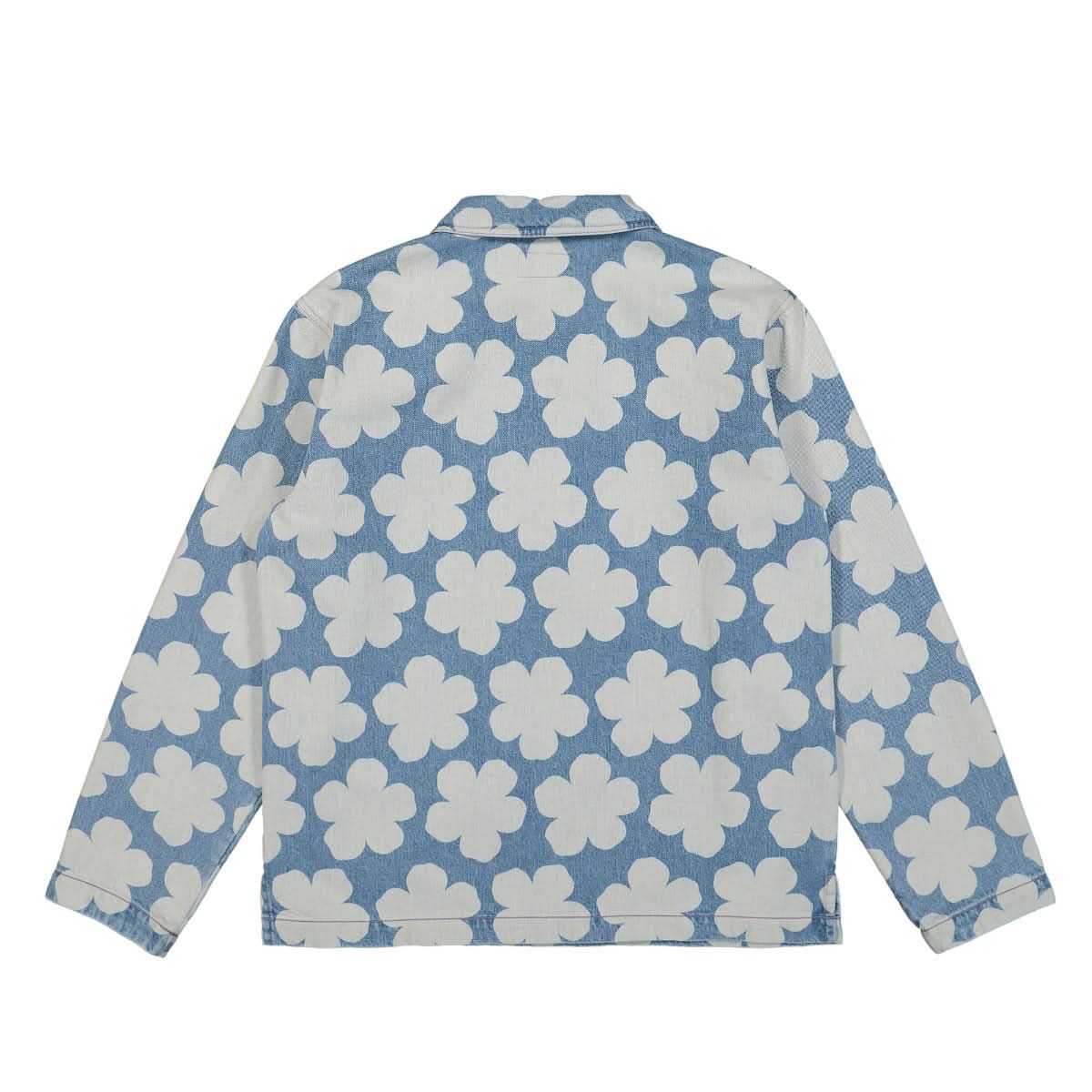 KENZO Printed Denim Overshirt Blue Detail view 2 | Gate