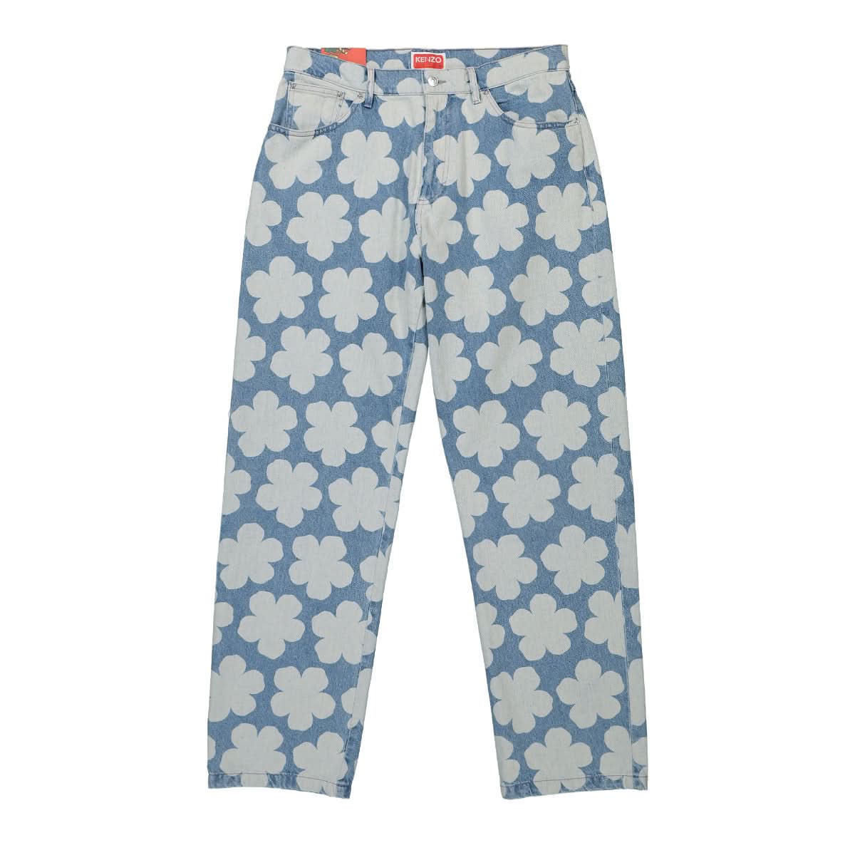 KENZO Printed Loose Fit Jeans Multicolor Detail view 1 | Gate