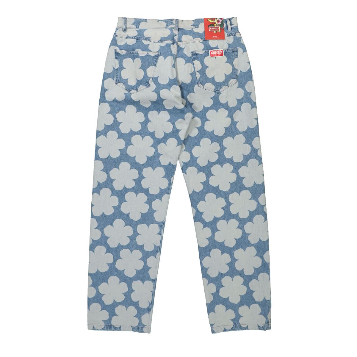 KENZO Printed Loose Fit Jeans Multicolor Detail view 2 | Gate
