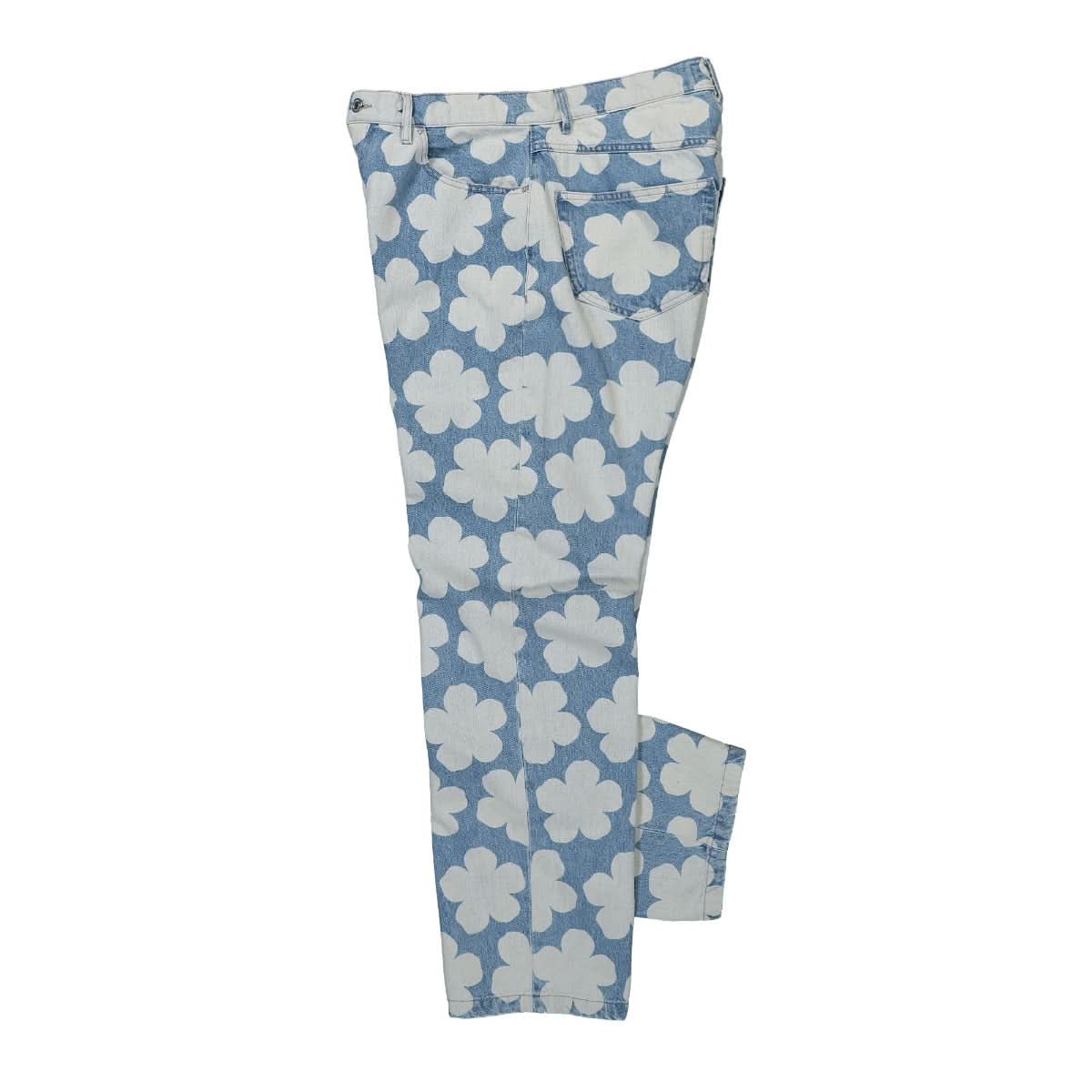 KENZO Printed Loose Fit Jeans Multicolor Detail view 3 | Gate