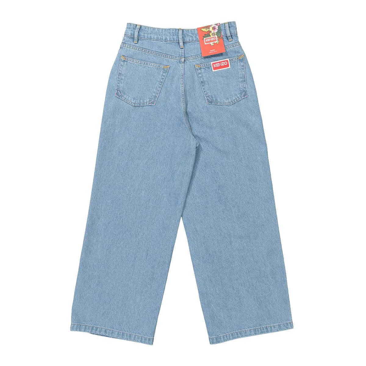 KENZO Sumire Cropped Jeans Blue Detail view 1 | Gate