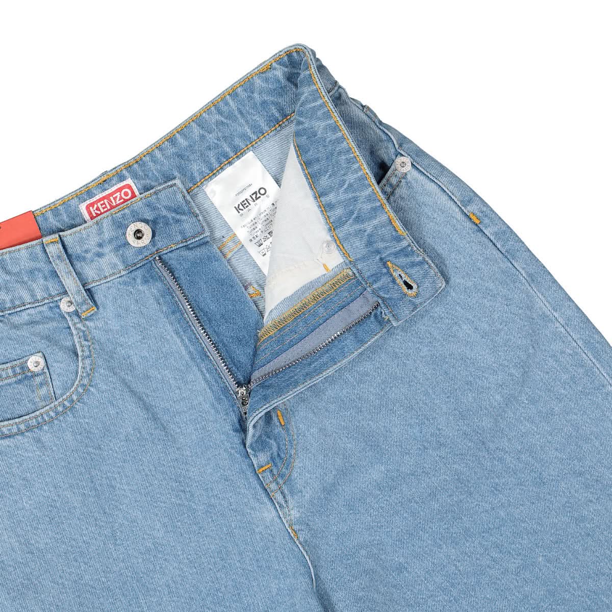 KENZO Sumire Cropped Jeans Blue Detail view 4 | Gate