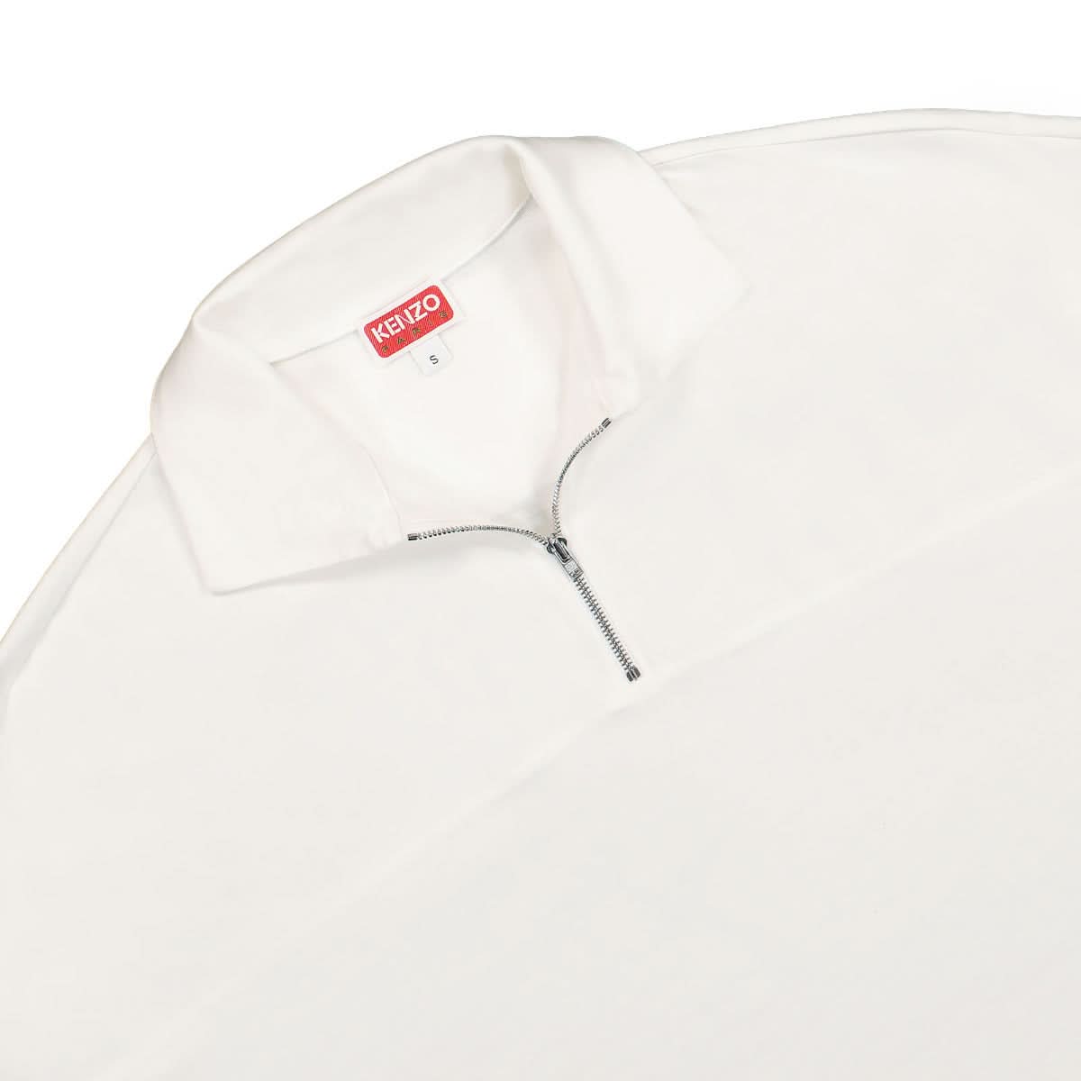 KENZO Logo-Print Cropped Shirt Beige,White Detail view 3 | Gate