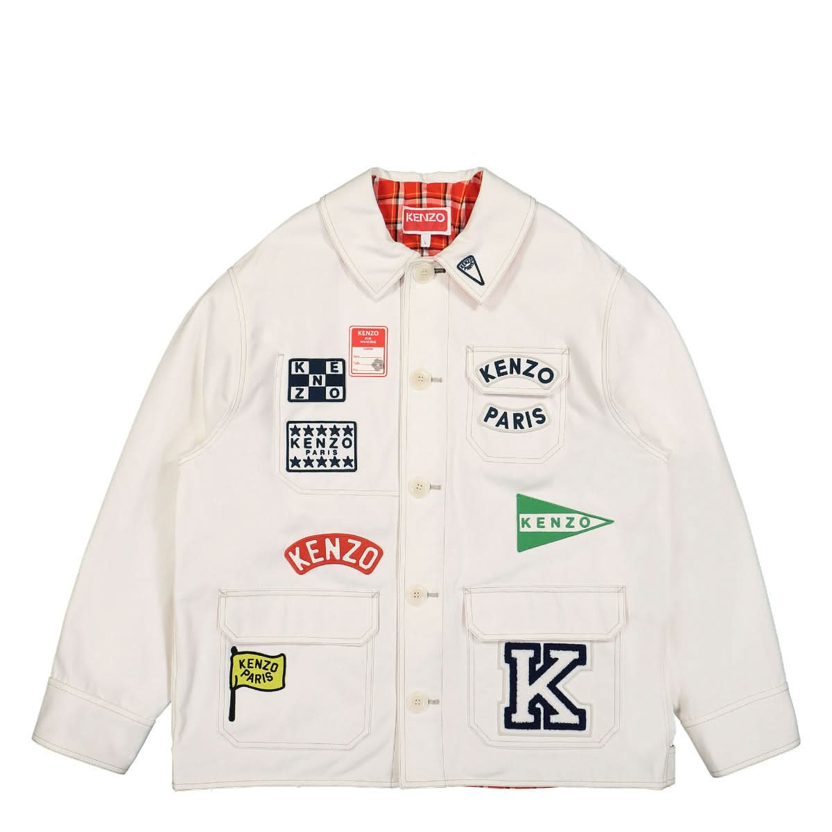KENZO Sailor Workwear Jacket White Detail view 1 | Gate