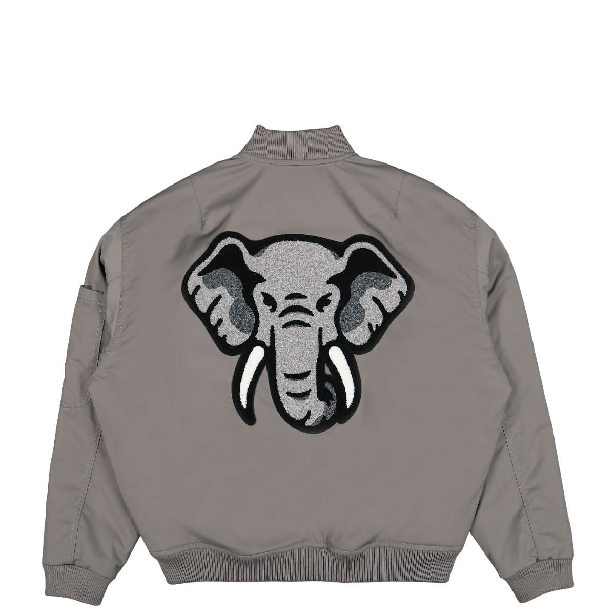 KENZO Elephant Bomber Jacket Grey Detail view 2 | Gate